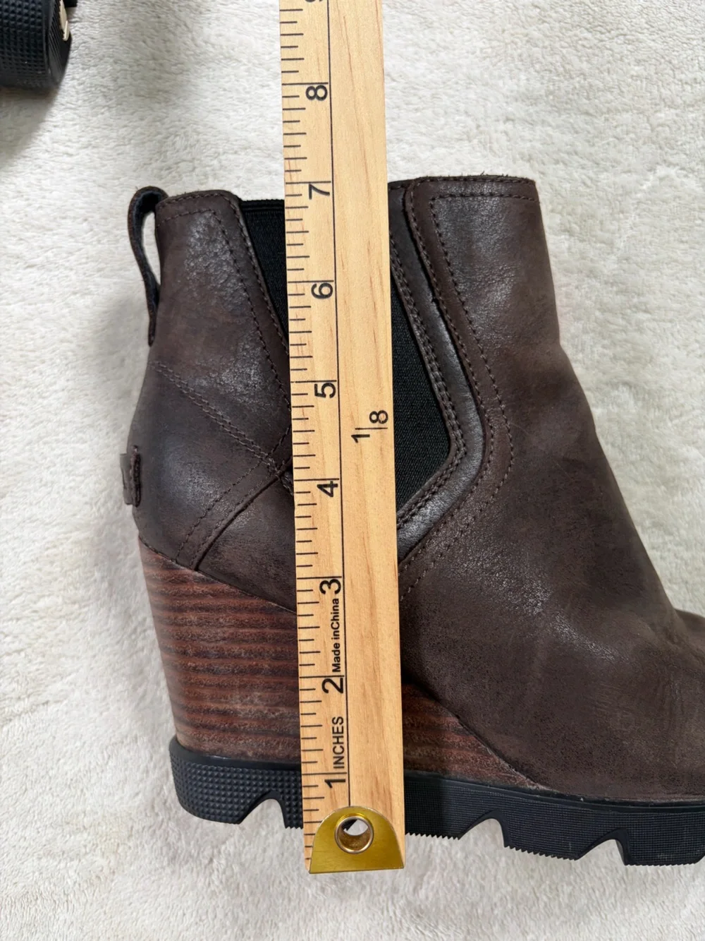 Sorel Leather Joan of Arctic Uptown Chelsea Wedge Boots